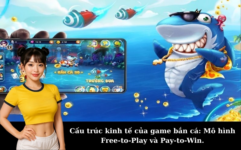 Cấu trúc kinh tế của game bắn cá: Mô hình Free-to-Play và Pay-to-Win.