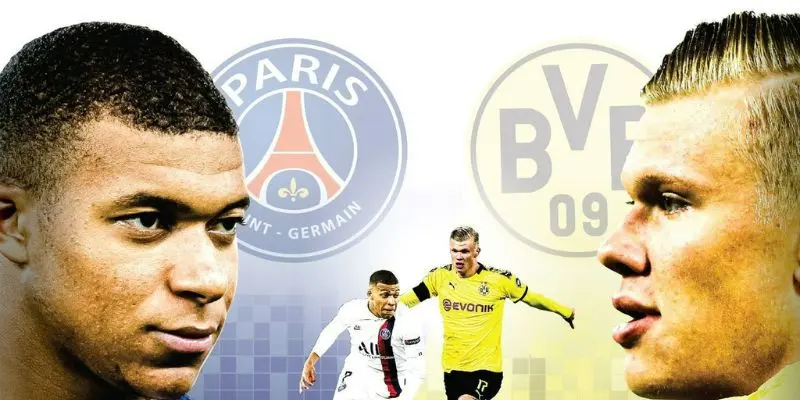 Mbappé và Haaland trong trận PSG vs Man City đầy kịch tính