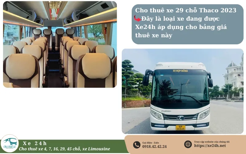 Thuê xe 29 chỗ Xe24h