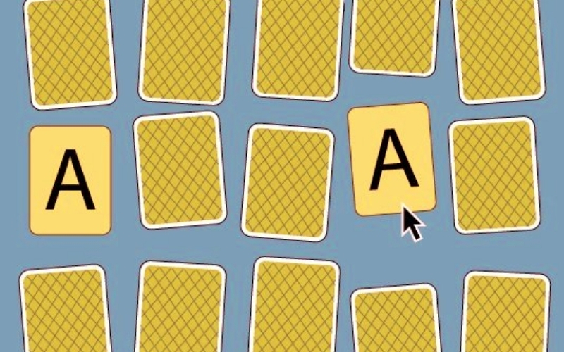 Cách rèn luyện trí nhớ thông qua các trò chơi tìm cặp bài giống nhau